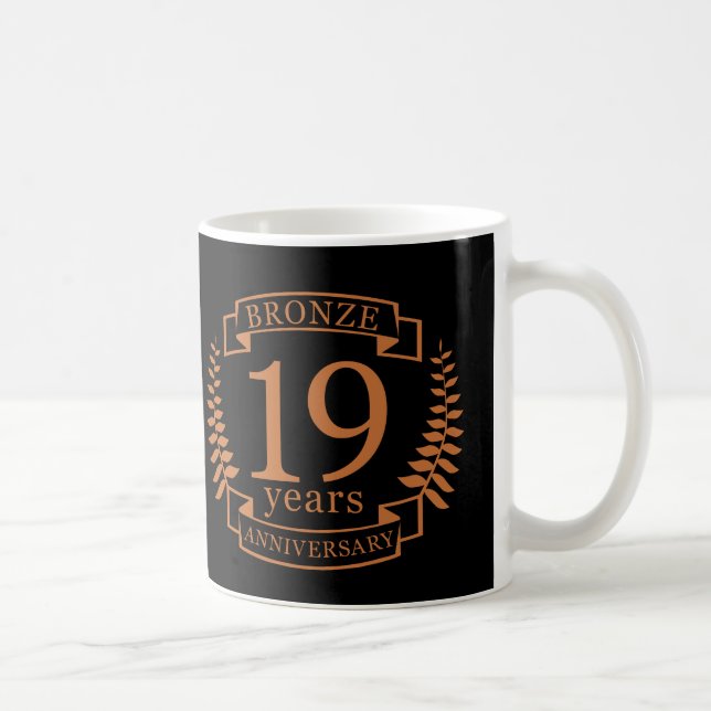 Den traditionella årsdagen bröllop 19 år kaffemugg (Höger)
