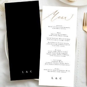 Den traditionella Eleganten Black Guld Calligraphy Meny