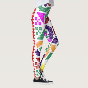 Den traditionella etniska sfären i mönster från de leggings