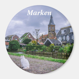 Den traditionella fiskesamhället Marken i Nederlän Magnet