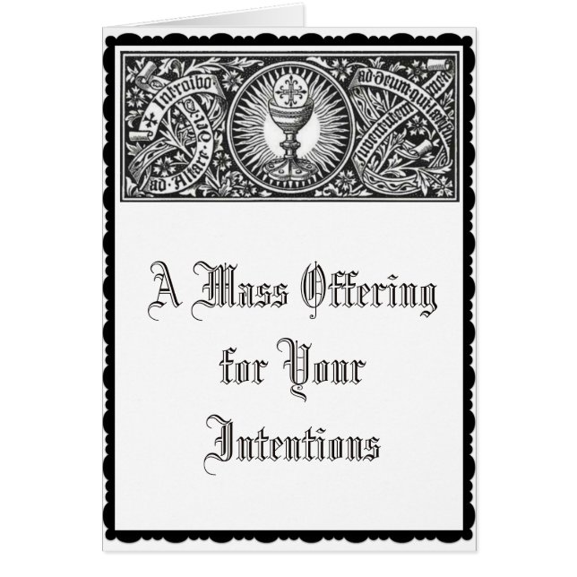 Den traditionella katoliken samlas den erbjudande hälsningskort (Framsidan)