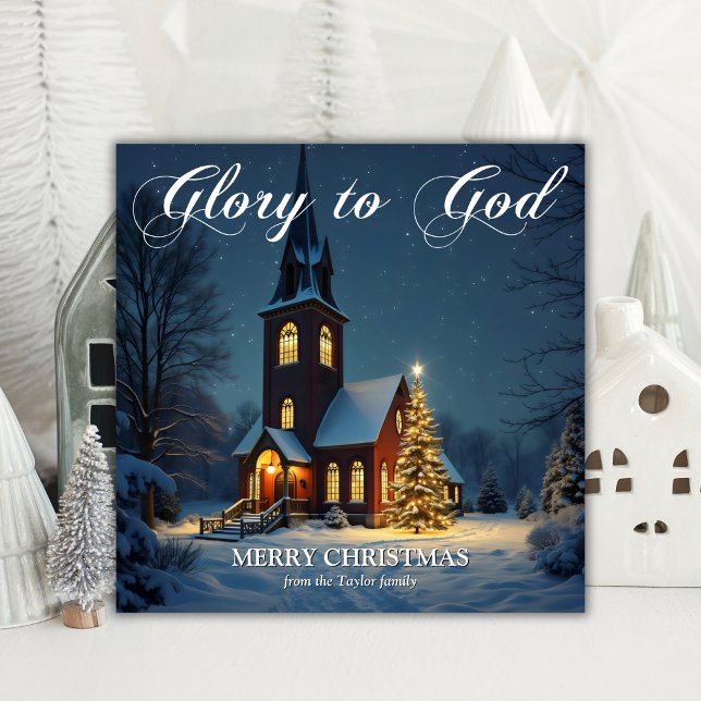 Den traditionella katolska kyrkans Religiösa Jul Julkort (Traditional Catholic Church Religious Christmas Holiday Card)