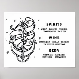 Den traditionella tattoankaren Pub Bröllop Poster