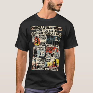 Den "Tragiska Forskaren" Mörk Akademiska Examen T Shirt
