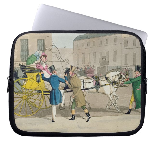 Den tränga inbjudan, från 'trendiga tråkmånsar, laptop sleeve (Framsidan)