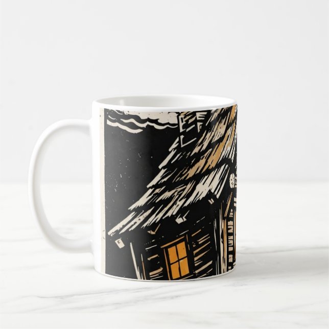Den trasiga värdshusmuggen — Pulpkonst Kaffemugg (Vänster)