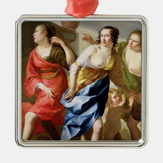 Den tre gracernan julgransprydnad metall (Framsidan)