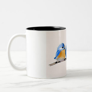 Den tre lite bluebirdset Två-Tonad mugg