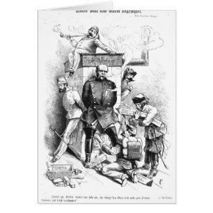 Den trefaldiga alliansen, från 'Bismarck Hälsningskort