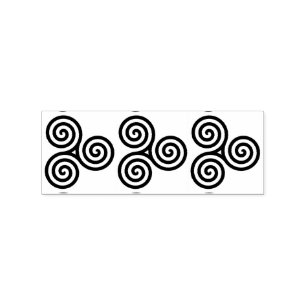 Den trefaldiga svarten röra sig i spiral stämpel