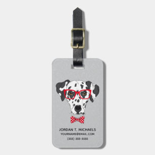 Den trendiga dalmatianen tillfogar ditt namn bagagebricka