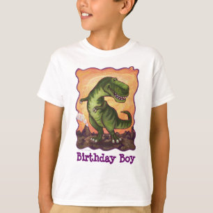 Den TRex Dino födelsedagpojken beklär och den Tee Shirt