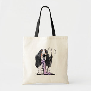 Den Tricolor Bassethunden låter lek Tygkasse