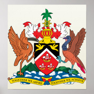 Den Trinidadandtobago vapenskölden specificerar Poster