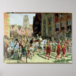 Den Triumphal ankomsten i Rotterdam Poster