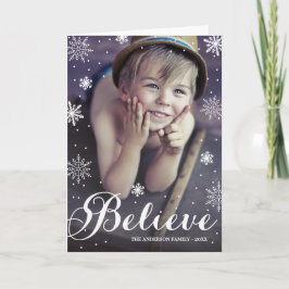 Den tro snöflingor vikt | Julhälsningar kortet Helgkort