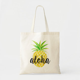 Den tropiska ananasvattenfärgen Aloha hänger lös Tygkasse