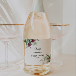 Den tropiska Blommigten Greenery Bröllop Sparkling