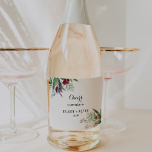 Den tropiska Blommigten Greenery Bröllop Sparkling