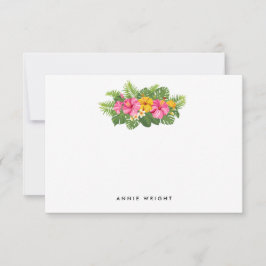 Den tropiska Blommigten Handflatan Lämnar anpassa  Anteckningskort