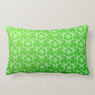 Den tropiska blommigten kudder - limefrukt lumbarkudde