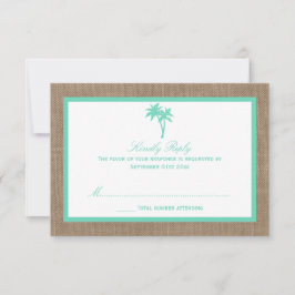 Den tropiska bröllopsinsamlingen Handflatan Träd OSA Kort