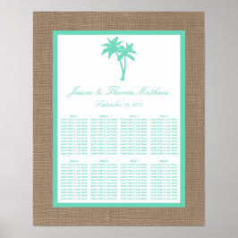 Den tropiska bröllopsinsamlingen Handflatan Träd Poster