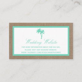 Den tropiska bröllopsinsamlingen Handflatan Träd Tilläggskort