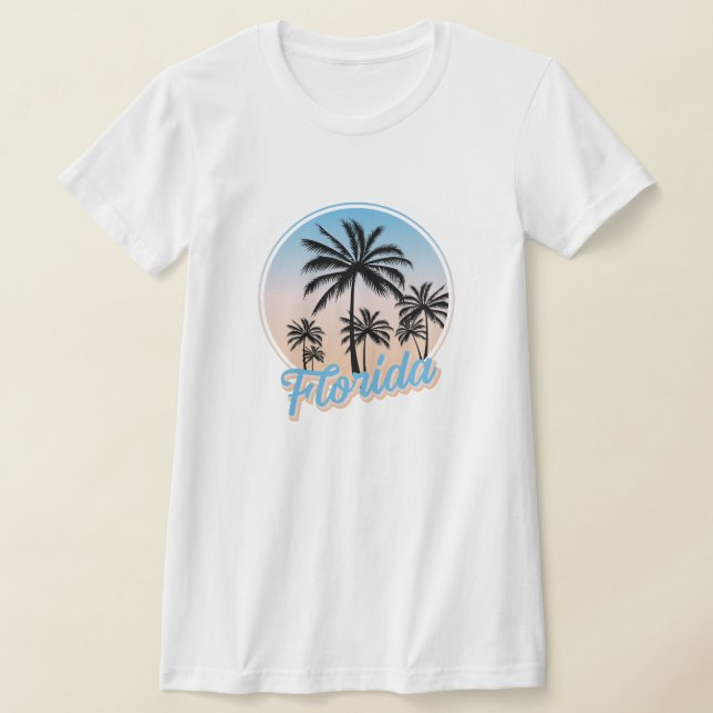 Den tropiska delstaten Florida i paradiset t-shirt (Laydown)