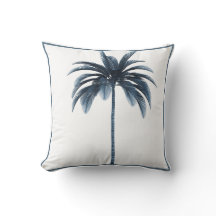 Den tropiska Eleganten Handflatan Träd Vintage Blu