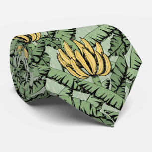 Den tropiska Grönten Banana Löv och Gult Bananas Slips