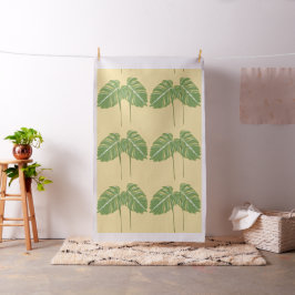 Den tropiska Grönten Löv Monstera Plant Natural Tyg