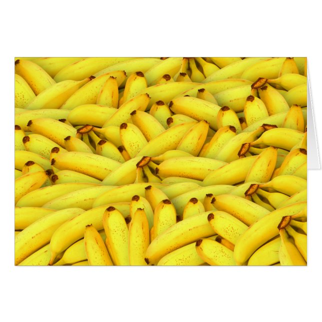 Den tropiska Gulten Bananas Mönster för matfrukt Hälsningskort (Framsidan Horizontal)