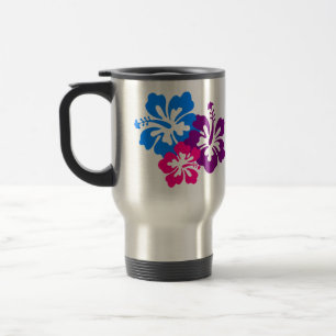 Den tropiska hibiskusen blommar i ljusa färger resemugg