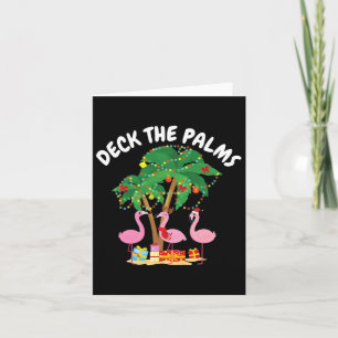Den tropiska julen Florida Flamingo Deck i Handfla Kort