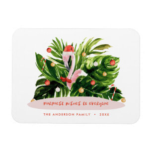 Den tropiska julen, modern botaniska Flamingo i ha Magnet