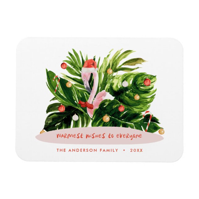 Den tropiska julen, modern botaniska Flamingo i ha Magnet (Horisontell)