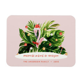 Den tropiska julen, modern botaniska Flamingo i ha Magnet