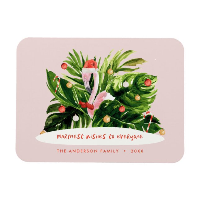Den tropiska julen, modern botaniska Flamingo i ha Magnet (Horisontell)