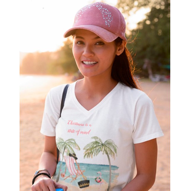 Den tropiska julen på Beach är fortfarande jul T Shirt (Skapare uppladdad)