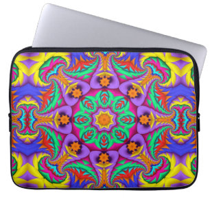 Den tropiska kaleidoscopen, geometriska mönster laptop fodral