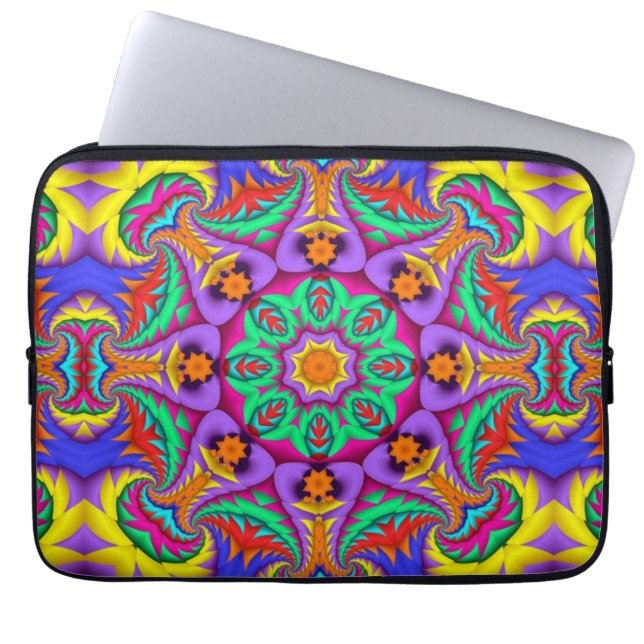 Den tropiska kaleidoscopen, geometriska mönster laptop fodral (Framsidan)
