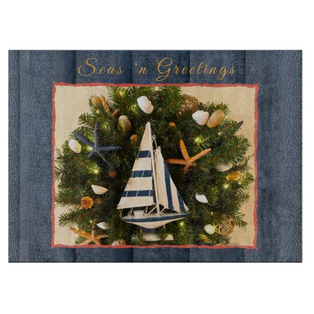 Den tropiska kusten "Seas" i Hälsning jul (Framsidan)