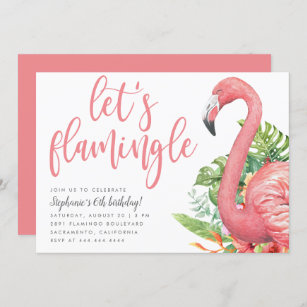 Den tropiska lövflamingoen l5At oss den Flamingle Inbjudningar