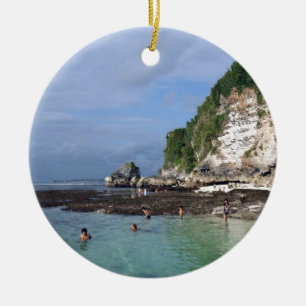 Den tropiska öparadiset Uluwatu Bali Julgransprydnad Keramik