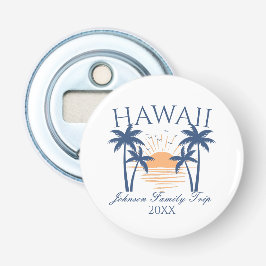 Den tropiska solnedgången i Resa i Hawaii-familjen Flasköppnare