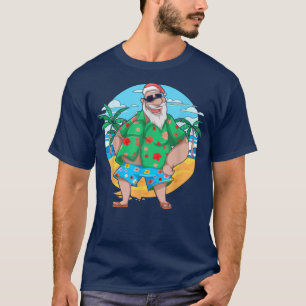 Den tropiska sommaren Jultomten Handflatan Träd ju T Shirt