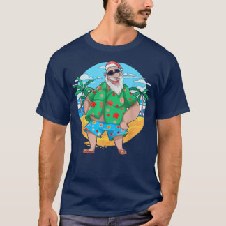 Den tropiska sommaren Jultomten Handflatan Träd ju T Shirt