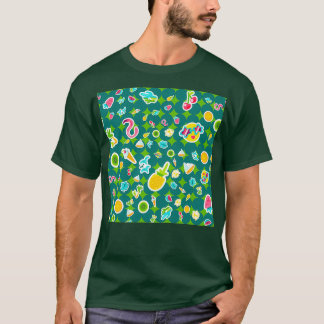 den tropiska sommarnaturen mönster mönster t shirt