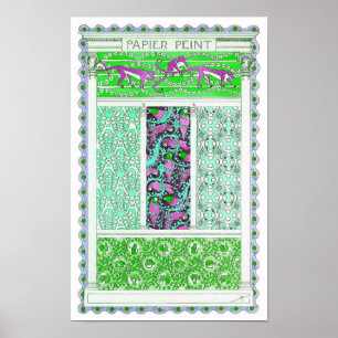 Den tropiska utformningen av den tropiska regndjun poster